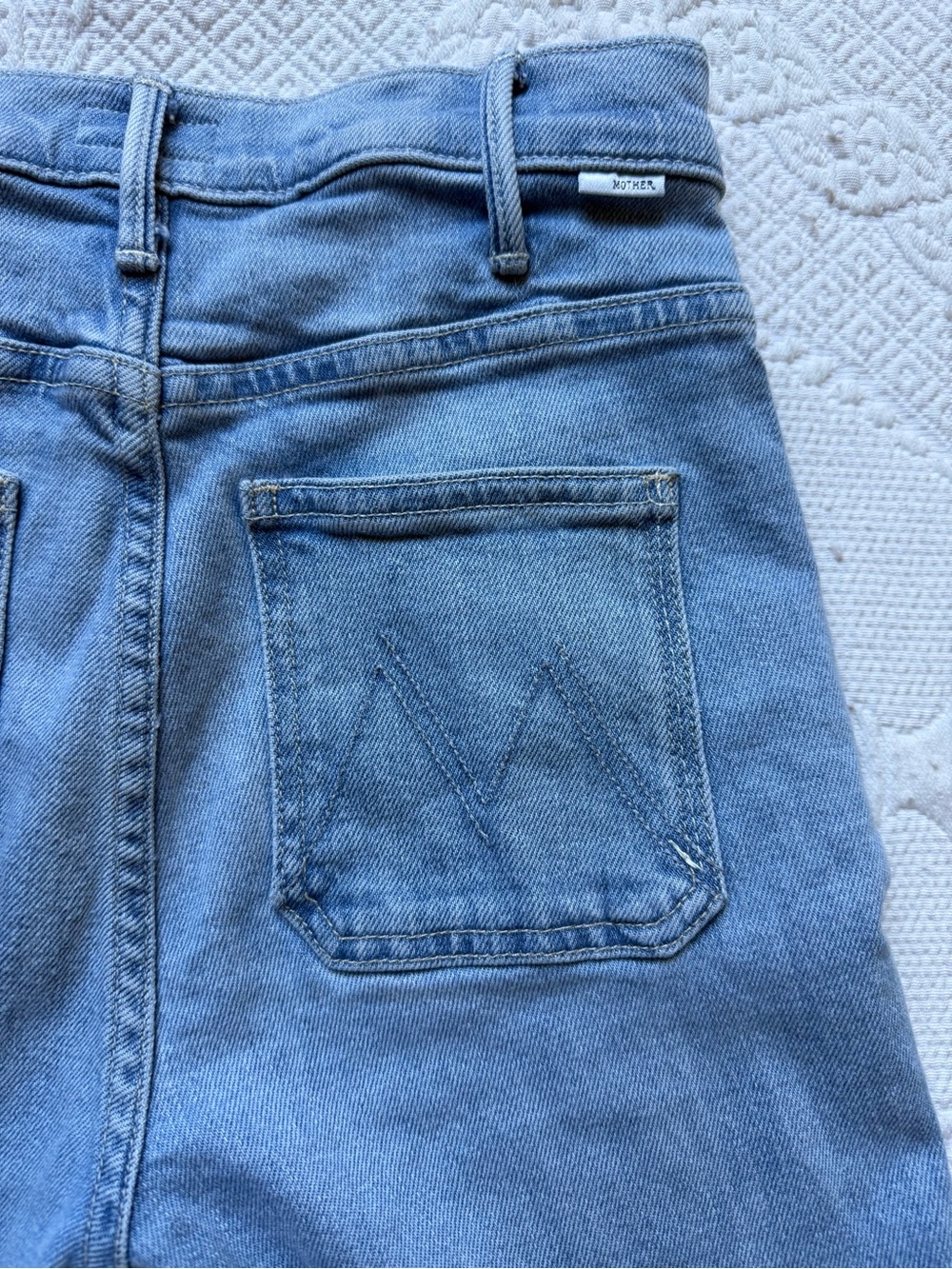 MOTHER Denim Light Blue High Rise Jeans